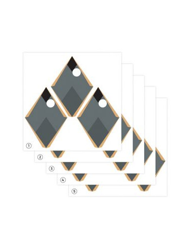 Arlequin Gris Foncé - Stickers 20 x...