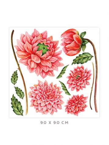 Dahlia - Grand sticker 90 x 90cm