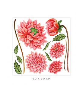 Dahlia - Grand sticker 90 x 90cm