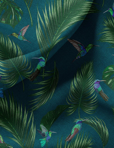 Jungle Bleu Canard foncé - fabric set...