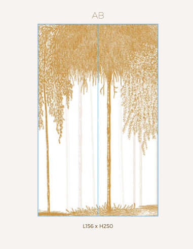 Woods Ocre Jaune - 2-layer fresco,...