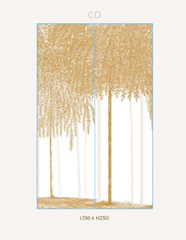 Woods Ocre Jaune - 2-layer fresco,...