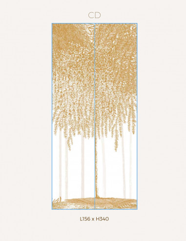 Woods Ocre Jaune - 2-layer fresco,...