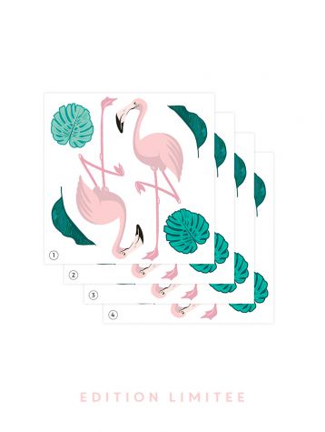 Flamingo - EDITION LIMITEE Set de 4 planches