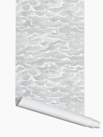 Waves gris perle  - Rouleau H.950cm x...