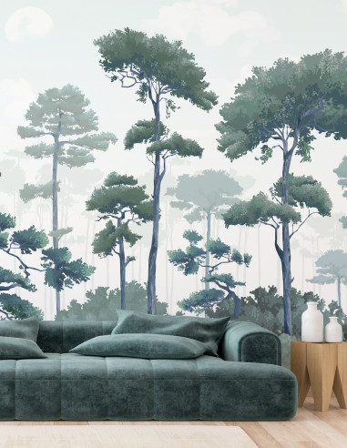 Pinewood Pine Blue  - Fresque Pack...