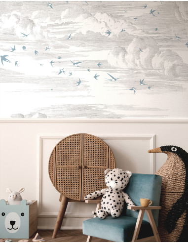 Envolée Bleu Perle Wallpanel • H160